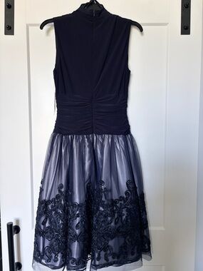 Macy's | Dresses | Macys Cap Sleeve Slit And Keyhole Back Lace Overlay  Cream Maxi Dress Medium | Poshmark
